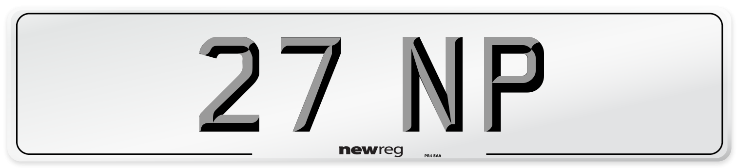 27 NP Number Plate from New Reg
